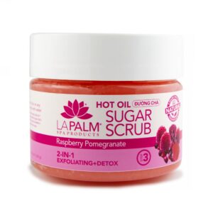 LA PALM Sugar Scrub, Raspberry Pomegranate – Цукрово-олійний скраб з алое вера і вітаміном Е, 355 мл