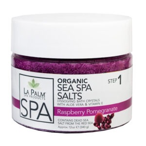 LA PALM Sea Spa Salts, Raspberry Pomegranate – Сіль для рук і ніг з морськими мінералами, 355 мл
