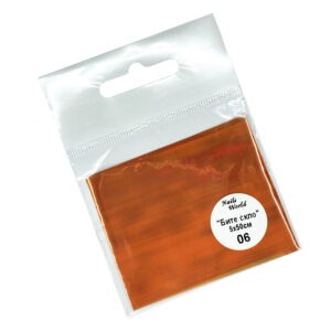 NAILS WORLD Фольга “Бите скло”, 06 Bright Orange 5х50см
