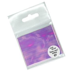 NAILS WORLD Фольга Бите скло, 07 Liht Pink 5х50см