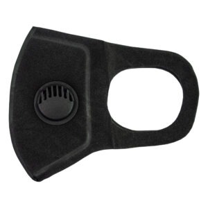 JASMINE Маска захисна багаторазова 2-шарова з клапаном чорна