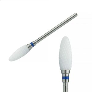 KIMI Фреза керамическая для гель-лака и геля, кукуруза, синяя, 6 x 15 мм