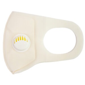 JASMINE Маска захисна багаторазова 2-шарова з клапаном біла