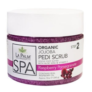 LA PALM Pedi-Gel Scrub, Raspberry Pomegranate  – Гелевий скраб з екстрактом морських водоростей, 355 мл