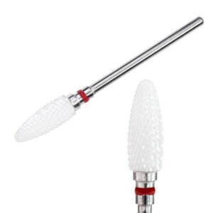 KIMI Фреза керамическая для гель-лака и геля, кукуруза, красная, 6 x 15 мм