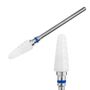 KIMI Фреза керамическая для гель-лака и геля, конус, синяя, 6 x 14 мм