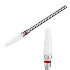 KIMI Фреза керамическая для гель-лака и геля, конус, красная, 4.5 x 13 мм