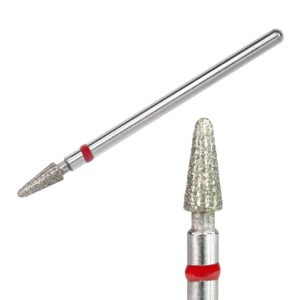 KIMI Фреза алмазная конус диаметр 3 мм длина 7 мм красная