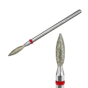 KIMI Фреза алмазная пламя диаметр 2,5 мм длина 9 мм красная