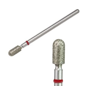 KIMI Фреза алмазная закругленный цилиндр диаметр 3,5 мм длина 7 мм красная