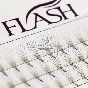 FLASH Ресницы пучковые 6D, изгиб С, толщина 0.05 мм, длина 10 мм, 60 пучков