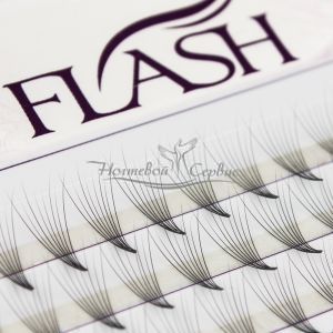 FLASH Ресницы пучковые 8D, изгиб С, толщина 0.07 мм, длина 10 мм, 60 пучков