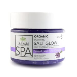 LA PALM Mineral Salt-Glow – Мінерально-масляний скраб з алое вера і вітаміном Е, Lavender – Лаванда, 355 мл
