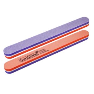 SUNSHINE Шлифовщик спонжевый 100/180 оранжевый/фиолетовый