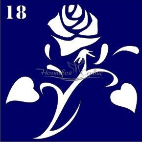 VIH Трафарет для биотату 6х6 см, 018