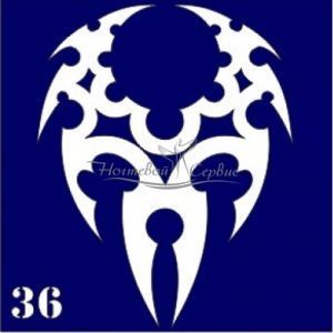 VIH Трафарет для биотату 6х6 см, 036