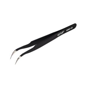 Пинцет для наращивания ресниц VETUS ESD-15 изогнутый