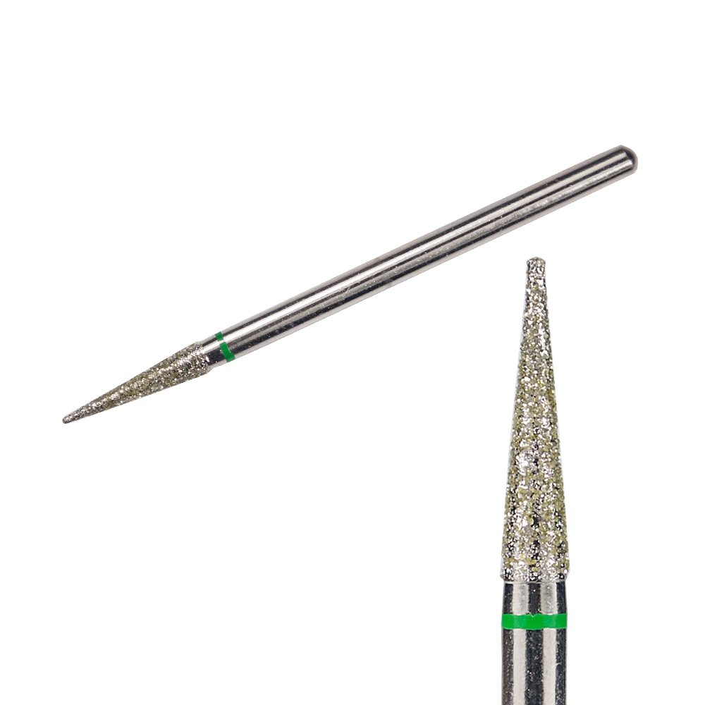 KIMI Фреза алмазная пика диаметр 2,3 мм длина 10 мм зеленая