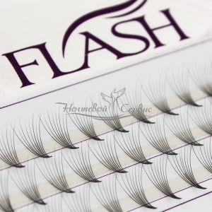 FLASH Ресницы пучковые 8D, изгиб D, толщина 0.07 мм, длина 12 мм, 60 пучков