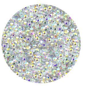 ELEMENTS Стрази скляні для нігтів №5, AB Crystal, банка 100 шт