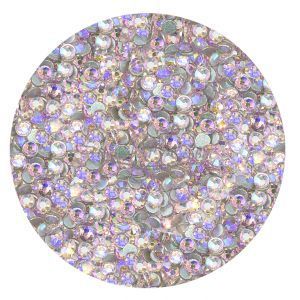 ELEMENTS Стрази скляні для нігтів №5, AB Light Peach, банка 250 шт