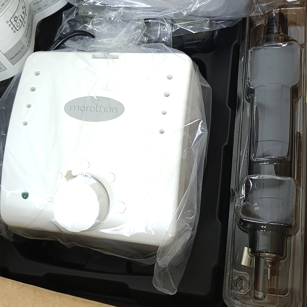 MARATHON Cube МАРАТОН - Фрезер 35 000 об/хв, H37L1, педаль, білий +Акція! - Зображення 2